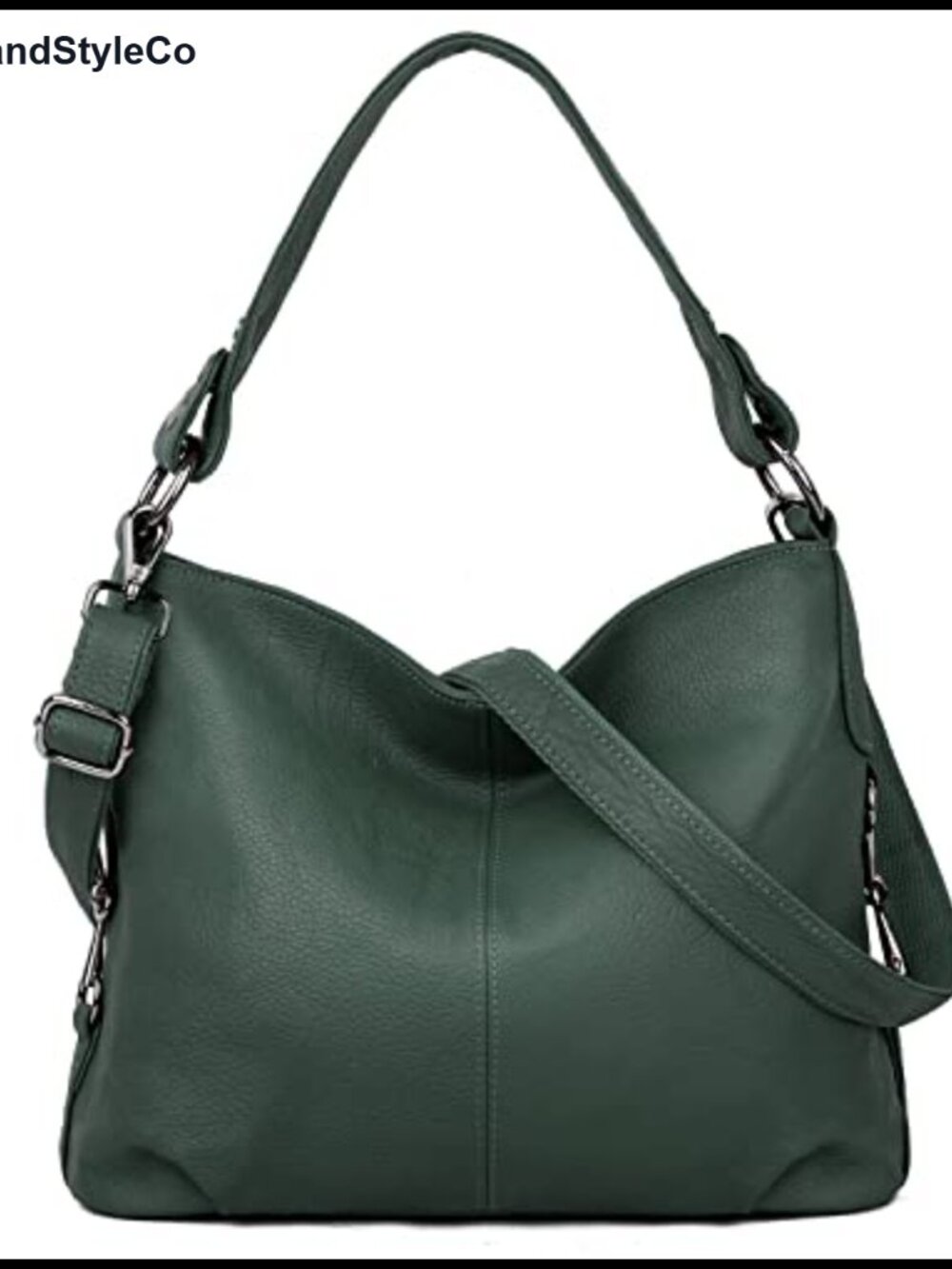 Genuine Leather Shoulder Bag Hobo Crossbody Purse Removable Strap